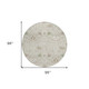 8' Beige Brown And Green Round Oriental Washable Indoor Outdoor Area Rug