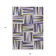 9' X 12' Lavender Brown And Green Geometric Washable Indoor Outdoor Area Rug