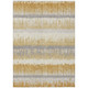 8' X 10' Gold Copper And Gray Striped Washable Indoor Outdoor Area Rug
