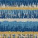 10' X 14' Navy Blue Gold And Ivory Striped Washable Indoor Outdoor Area Rug