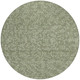 8' Sage Gray And Ivory Round Polka Dot Washable Indoor Outdoor Area Rug