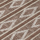 5' X 8' Brown And Beige Geometric Washable Indoor Outdoor Area Rug