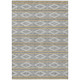 9' X 12' Gray Ivory And Brown Geometric Washable Indoor Outdoor Area Rug