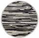 4' Round Black and Gray Camouflage Area Rug
