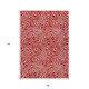 9' X 12' Red And Ivory Abstract Washable Indoor Outdoor Area Rug