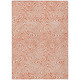 8' X 10' Salmon And Ivory Abstract Washable Indoor Outdoor Area Rug