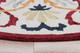4' Round Red and Ivory Floral Filigree Area Rug