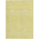 10' X 14' Yellow And Ivory Abstract Washable Indoor Outdoor Area Rug