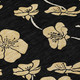 8' Black And Gold Round Floral Washable Indoor Outdoor Area Rug