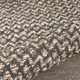 6' Natural and Gray Chevron Hand Woven Jute Runner Rug