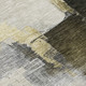 3' X 5' Khaki Light Green And Black Abstract Washable Indoor Outdoor Area Rug