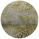 8' Brown Gray And Ivory Round Abstract Washable Indoor Outdoor Area Rug