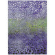 3' X 5' Purple Green And Black Abstract Washable Indoor Outdoor Area Rug