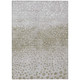 3' X 5' Taupe Green And Ivory Abstract Washable Indoor Outdoor Area Rug