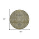 8' Taupe And Gray Round Damask Washable Indoor Outdoor Area Rug