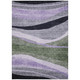 8' X 10' Artichoke Green Green And Black Abstract Washable Indoor Outdoor Area Rug