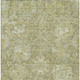 9' X 12' Sage And Green Damask Washable Indoor Outdoor Area Rug