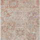 10' X 14' Coral And Gray Damask Washable Indoor Outdoor Area Rug