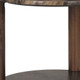 26" Brown Marble And Solid Wood End Table With Shelf