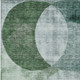 5' X 8' Mint Green And Fern Green Geometric Washable Indoor Outdoor Area Rug