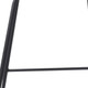 26" White And Black Steel Low Back Counter Height Bar Chair
