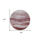 8' Blush And Brown Round Abstract Washable Indoor Outdoor Area Rug
