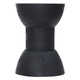 19" Black Solid Wood Backless Bar Chair