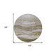 8' Taupe And Beige Round Abstract Washable Indoor Outdoor Area Rug
