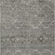 3' X 5' Pewter Floral Washable Indoor Outdoor Area Rug