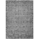 9' X 12' Gray Oriental Washable Indoor Outdoor Area Rug