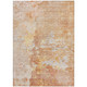 9' X 12' Salmon Abstract Washable Indoor Outdoor Area Rug