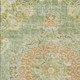 5' X 8' Artichoke Green Floral Medallion Washable Indoor Outdoor Area Rug