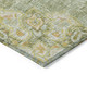 8' Artichoke Green Round Floral Medallion Washable Indoor Outdoor Area Rug