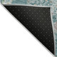 10' X 14' Teal Blue Floral Medallion Washable Indoor Outdoor Area Rug