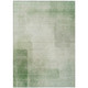 5' X 8' Artichoke Green Geometric Washable Indoor Outdoor Area Rug