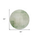 8' Artichoke Green Round Geometric Washable Indoor Outdoor Area Rug