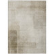 3' X 5' Khaki Geometric Washable Indoor Outdoor Area Rug