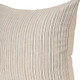 22" Beige And Black Striped Cotton Blend Throw Pillow Cover with Texture