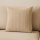 22" Beige And Gray Plaid Cotton Blend Throw Pillow Cover with Texture