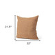 22" Rust Linen Throw Pillow Cover with Texture
