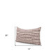 14" Beige Striped Linen Throw Pillow Cover