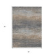 3' X 5' Pewter Striped Washable Indoor Outdoor Area Rug