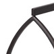 22" Black Geometric Metal And Glass Lantern Candle Holder