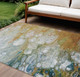 10' X 14' Orange Abstract Washable Indoor Outdoor Area Rug