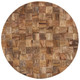 Into the Abyss II 24" X 24" Brown Geometric Wood Circle Hanging Dimensional Sculpture