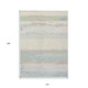 10' X 14' Ivory Abstract Washable Indoor Outdoor Area Rug