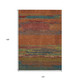 10' X 14' Terra Cotta Abstract Washable Indoor Outdoor Area Rug