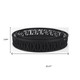 Set of Two Black Round Wicker Handmade Serving Trays