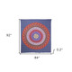 92" X 84" Blue Red And Yellow Mandala Cotton Hanging Tapestry