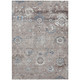 5' X 8' Taupe And Brown Floral Washable Indoor Outdoor Area Rug